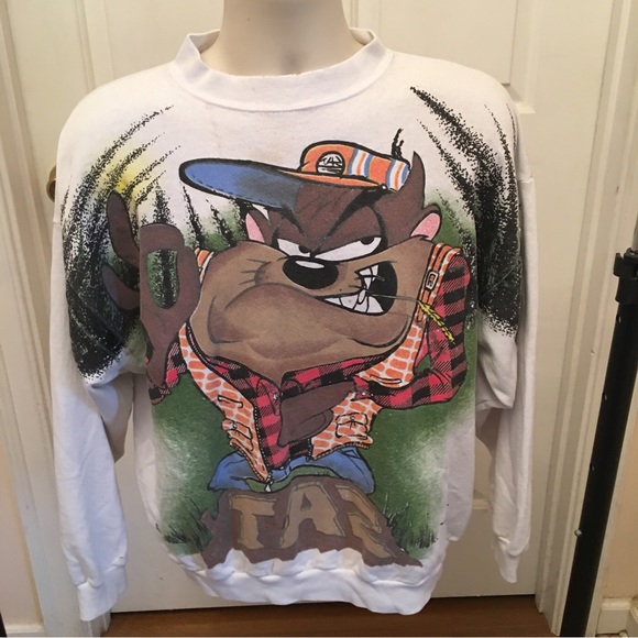 Warner Bros Other - Vintage 1995 Warner Freeze TAZ ALL OVER PRINT Sweatshirt